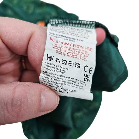 Mountain Warehouse Kids Green Camo Bug Print T-Shirt 7-8 Yrs 100% Organic Cotton - Picture 5 of 6